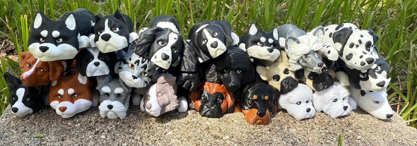 Alaskan Malamute Flexi / 3D print / desk pets / desk buddy / fidget / articulated figure